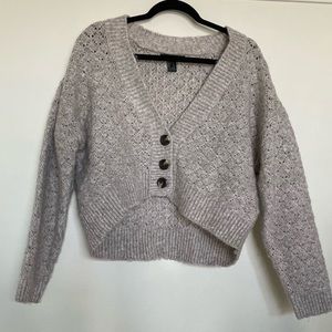 Forever 21 Beige Button Up Cardigan